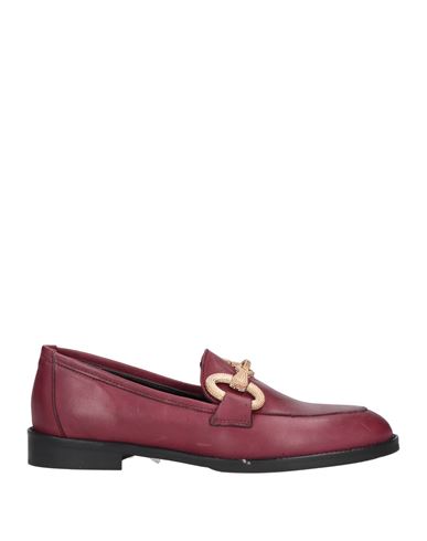Nila & Nila Woman Loafers Burgundy Size 7 Soft Leather In Red