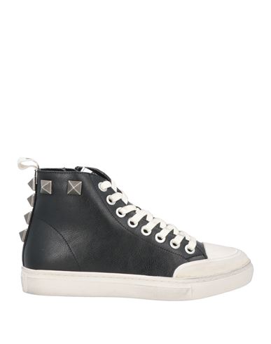 Emanuélle Vee Woman Sneakers Black Size 7 Soft Leather, Textile Fibers
