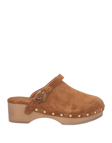 Ancient Greek Sandals Studded Suede Clogs In Beige