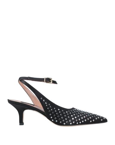 Pinko Woman Pumps Black Size 7 Textile Fibers In Black