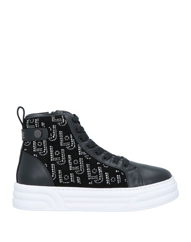 Liu •jo Woman Sneakers Black Size 8 Soft Leather