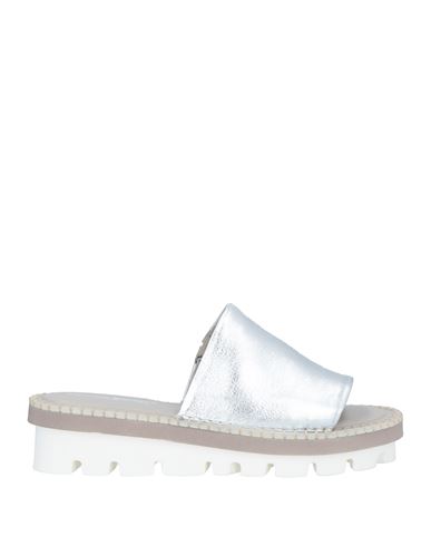 Shop Patrizia Bonfanti Woman Sandals Silver Size 8 Soft Leather