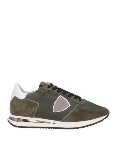 Philippe Model Woman Sneakers Military Green Size 10 Soft Leather