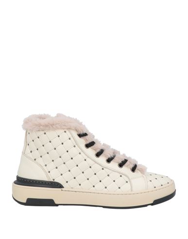 Nila & Nila Woman Sneakers Cream Size 5 Soft Leather In White