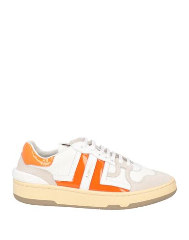 Shop Lanvin Woman Sneakers Orange Size 6 Calfskin, Polyester