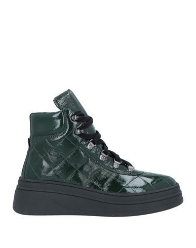 Nila & Nila Woman Sneakers Dark Green Size 7 Soft Leather
