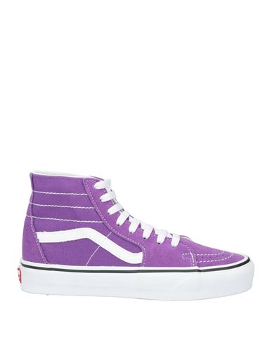 Vans Woman Sneakers Purple Size 8 Soft Leather, Textile Fibers