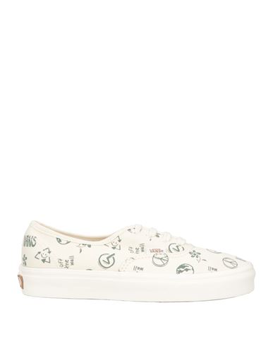 Vans Woman Sneakers Ivory Size 6 Hemp, Recycled Cotton In White