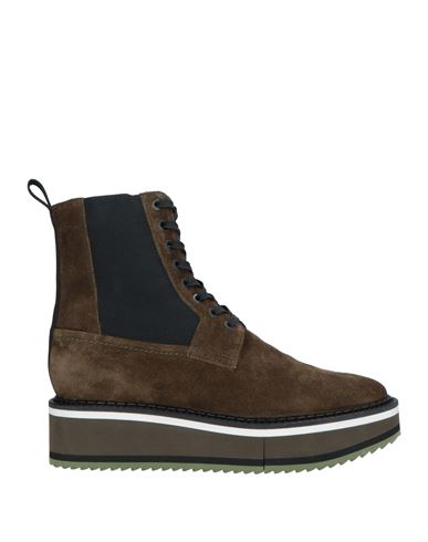 Clergerie Woman Ankle Boots Military Green Size 7 Soft Leather