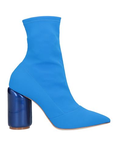 Abse-èl Woman Ankle Boots Azure Size 7 Lycra In Blue