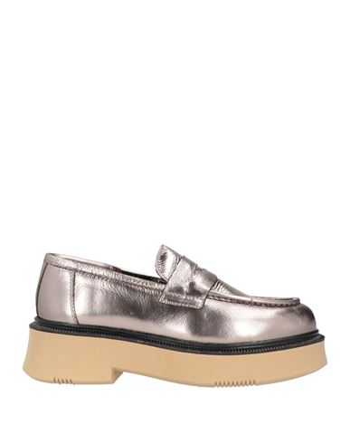 Shop Nila & Nila Woman Loafers Silver Size 7 Soft Leather