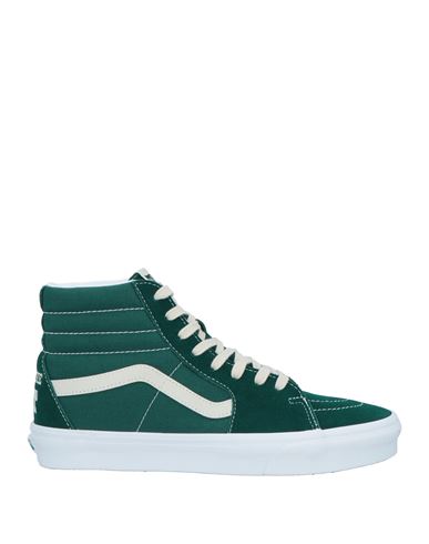 Vans Man Sneakers Emerald Green Size 9 Soft Leather, Textile Fibers