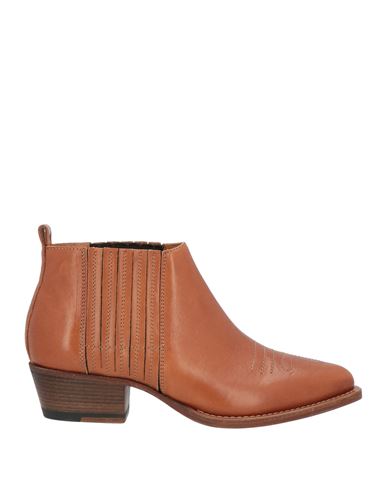 Buttero Woman Ankle Boots Tan Size 6 Leather In Brown