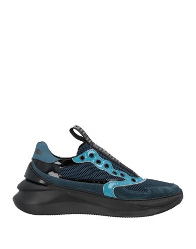 Mich E Simon Mich Simon Man Sneakers Pastel Blue Size 8 Soft Leather, Textile Fibers
