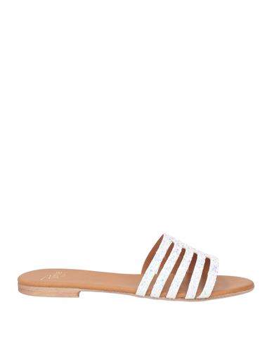 Pernille Paris Woman Sandals White Size 11 Textile Fibers