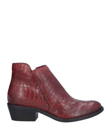 Oroscuro Woman Ankle Boots Brick Red Size 9 Calfskin