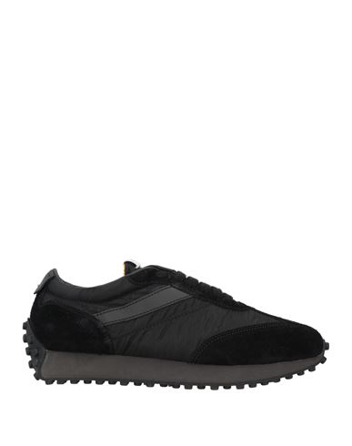 Shop Doucal's Man Sneakers Black Size 8.5 Soft Leather, Textile Fibers