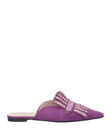 Giulia Neri Woman Mules & Clogs Mauve Size 6 Textile Fibers In Purple
