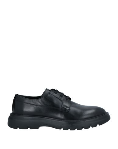 Alberto Guardiani Man Lace-up Shoes Black Size 12 Soft Leather