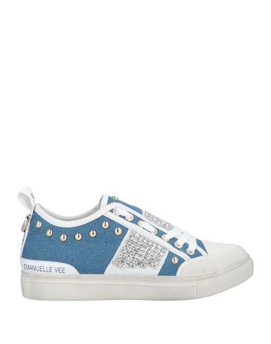 Emanuélle Vee Woman Sneakers Pastel Blue Size 5 Soft Leather