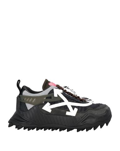 Off-white Woman Sneakers Black Size 5 Soft Leather, Textile Fibers In Black