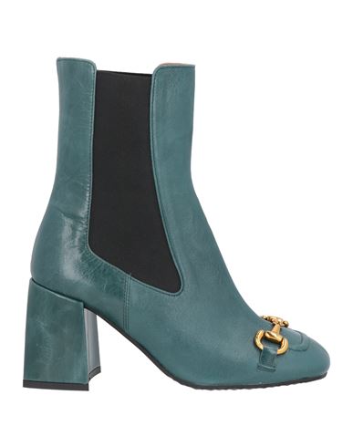 Bruno Premi Woman Ankle Boots Deep Jade Size 10 Soft Leather In Green