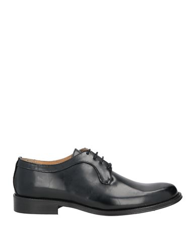 Bruno Verri Man Lace-up Shoes Black Size 7 Soft Leather, Textile Fibers