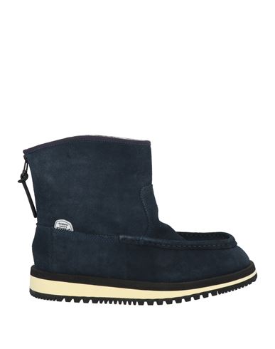Suicoke Man Ankle Boots Navy Blue Size 9 Cow Leather, Shearling