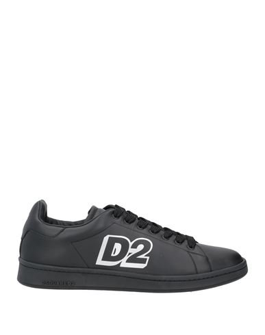 Dsquared2 Man Sneakers Black Size 12 Soft Leather