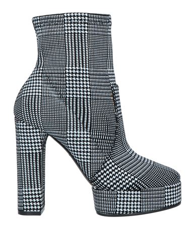 Casadei Woman Ankle Boots Black Size 10 Textile Fibers