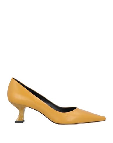 Vicenza ) Woman Pumps Ocher Size 6 Soft Leather In Yellow