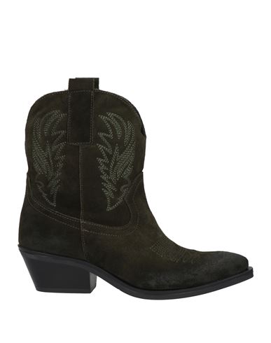 Brawn's Woman Ankle Boots Dark Green Size 6 Leather