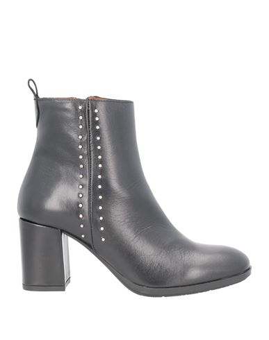 Marroqui Sanchez Woman Ankle Boots Black Size 5 Soft Leather, Textile Fibers