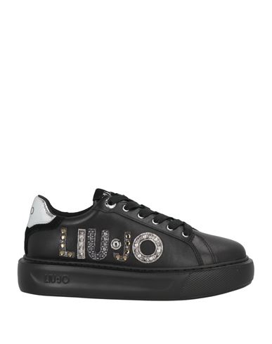 Liu •jo Woman Sneakers Black Size 8 Calfskin