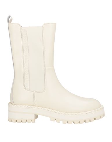 Liu •jo Woman Ankle Boots Ivory Size 9 Soft Leather In White