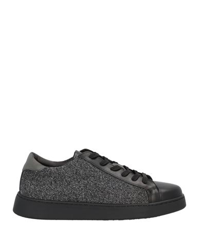 Angelo Pallotta Man Sneakers Black Size 6 Soft Leather, Textile Fibers