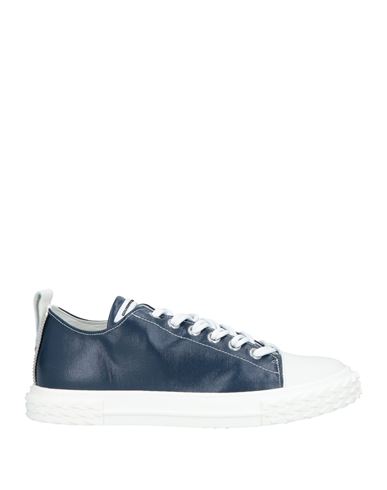 Giuseppe Zanotti Man Sneakers Navy Blue Size 15 Textile Fibers