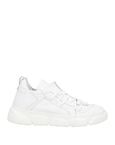 Malloni Woman Sneakers White Size 6 Soft Leather, Textile Fibers