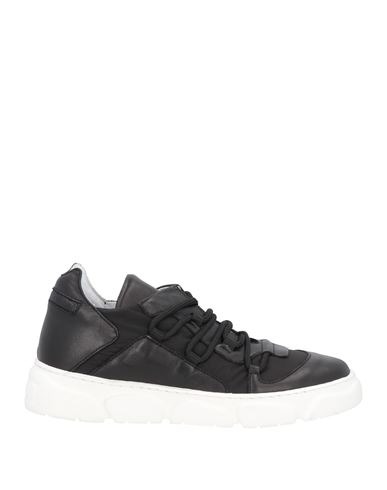 Malloni Woman Sneakers Black Size 10 Soft Leather, Textile Fibers