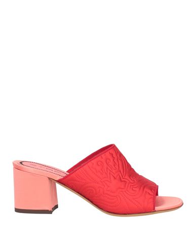 Shop Etro Woman Sandals Red Size 8 Textile Fibers