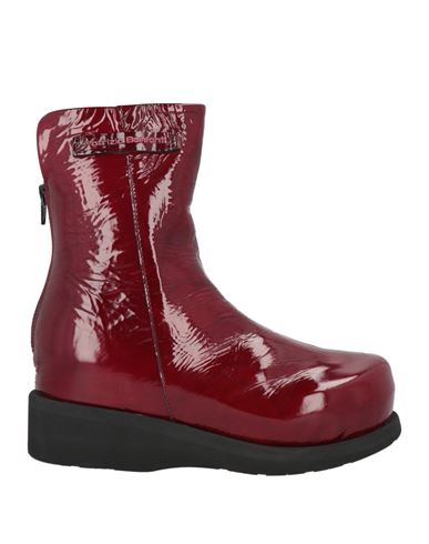 Patrizia Bonfanti Woman Ankle Boots Garnet Size 10 Soft Leather In Red