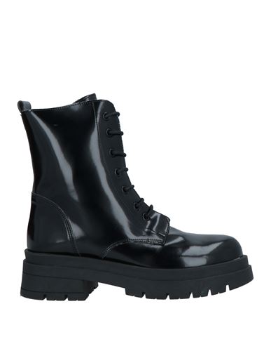 Brawn's Woman Ankle Boots Black Size 8 Textile Fibers, Soft Leather