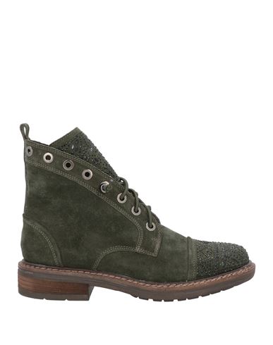 Alma En Pena . Woman Ankle Boots Military Green Size 9 Soft Leather