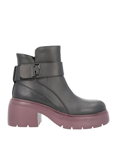 Liu •jo Woman Ankle Boots Black Size 8 Calfskin