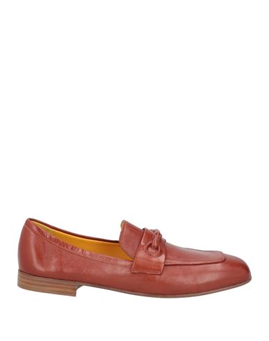 Mara Bini Woman Loafers Brown Size 8 Leather In Brown