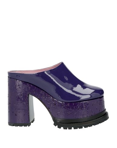Shop Haus Of Honey Woman Mules & Clogs Purple Size 8 Soft Leather