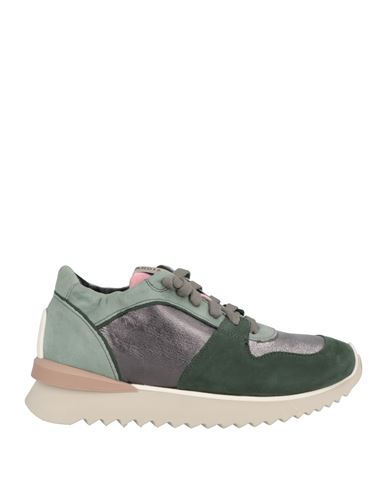 Andìa Fora Woman Sneakers Dark Green Size 8 Soft Leather, Textile Fibers