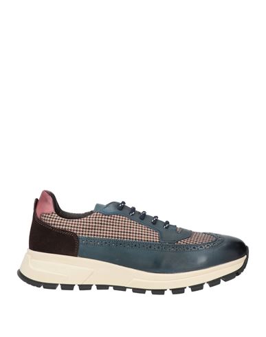 Angelo Pallotta Man Sneakers Pastel Blue Size 6 Soft Leather, Textile Fibers