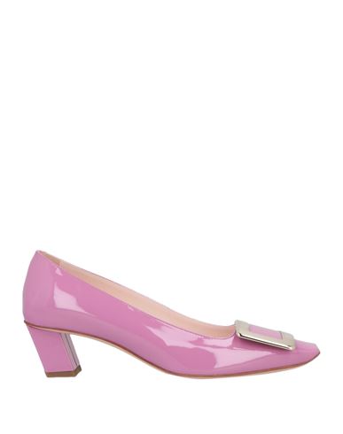 Roger Vivier Woman Pumps Mauve Size 5 Leather In Purple