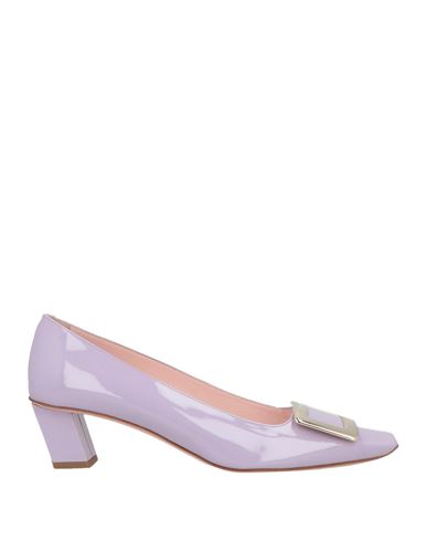 Roger Vivier Woman Pumps Lilac Size 5 Leather In Purple